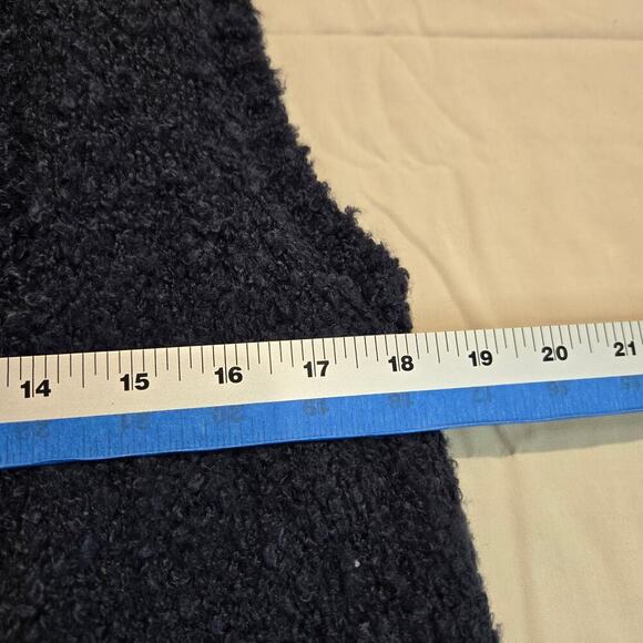 LOFT Open Front Sleeveless Cardigan Sweater Dark Blue Sz L Minimalist Comfy - Picture 6 of 10